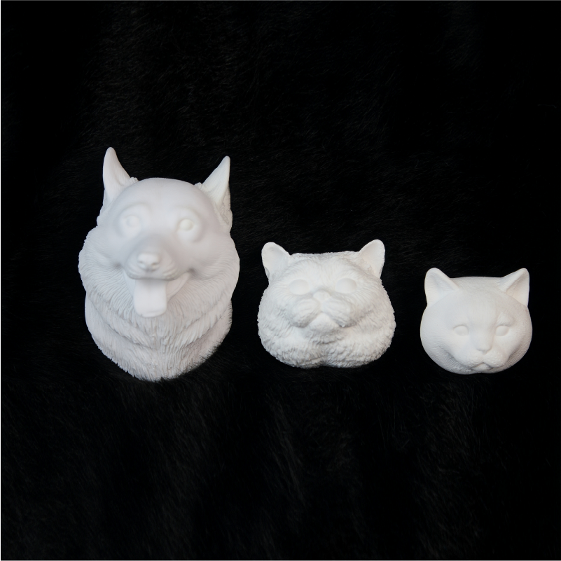 unpainted plaster pet magnet models for customization