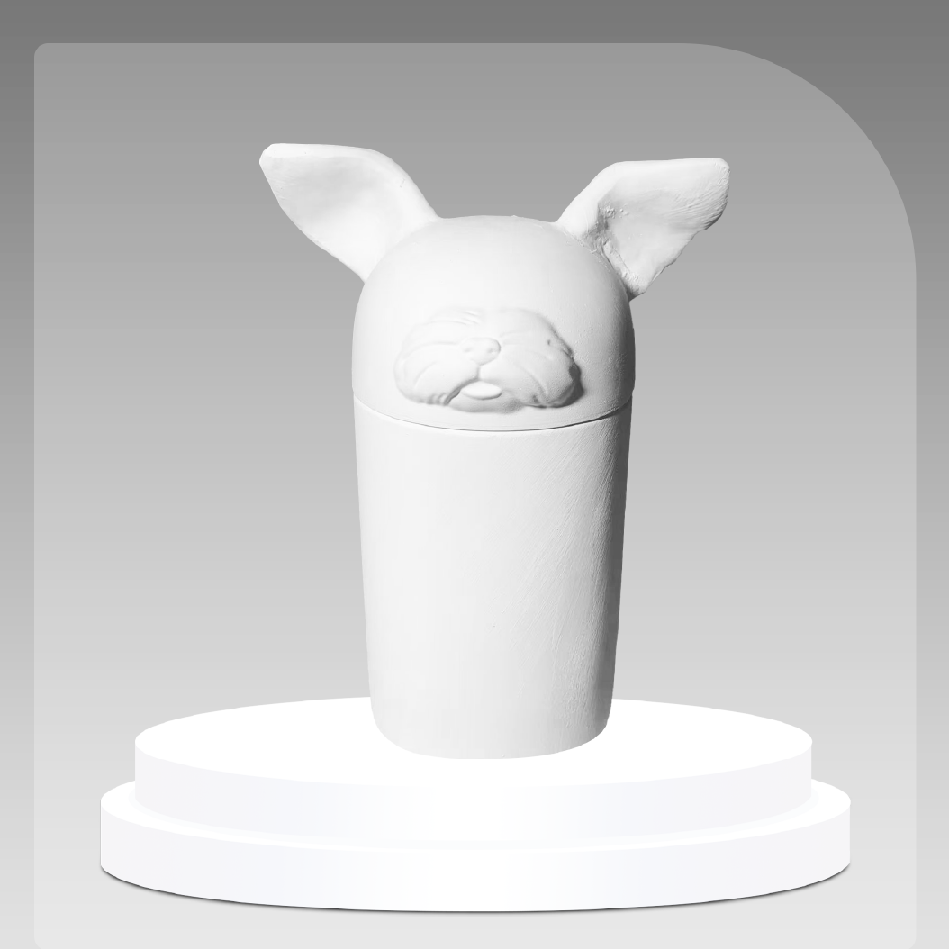 Memorial urn for dog ashes