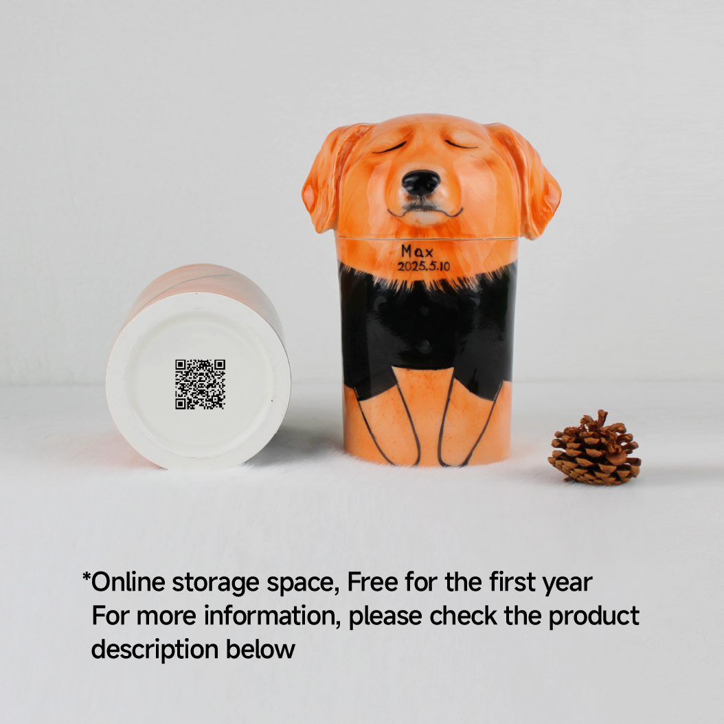Special ceramic dog urn
