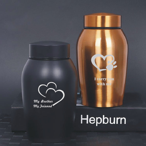 New cat and dog pet urn metal seal funeral supplies stainless steel urn