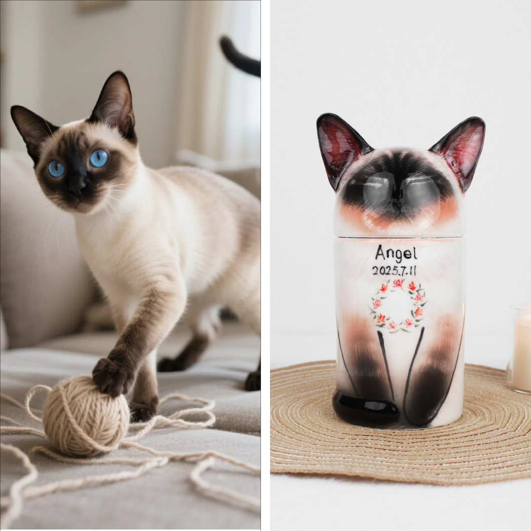 Unique ceramic memorial for cats
