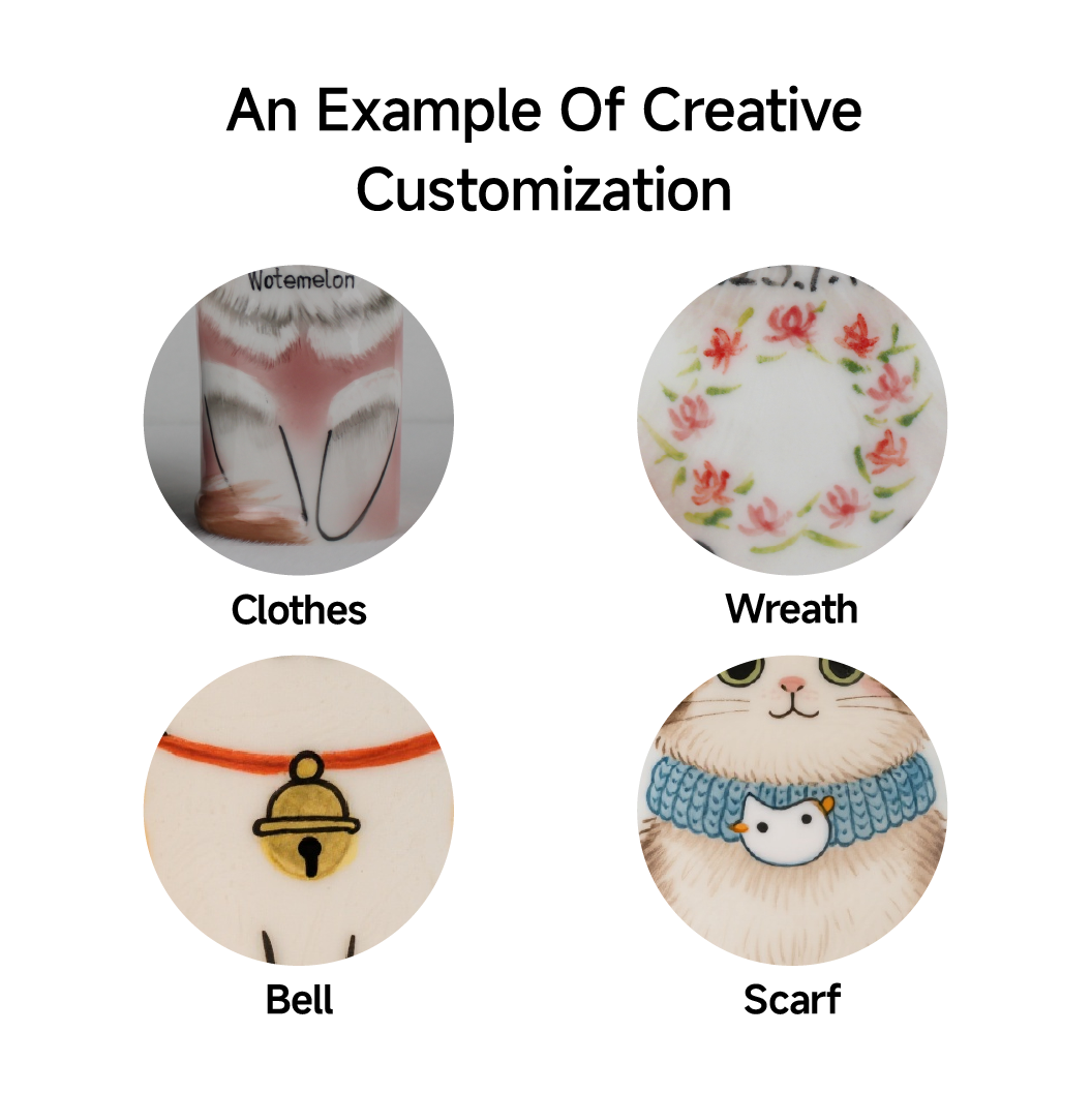 Custom-designed ceramic cat urn