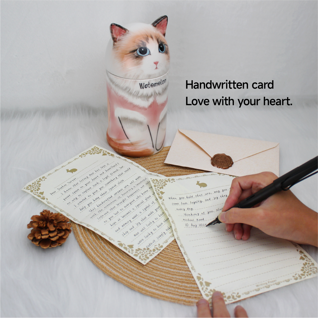 artistic ash keeper for cat