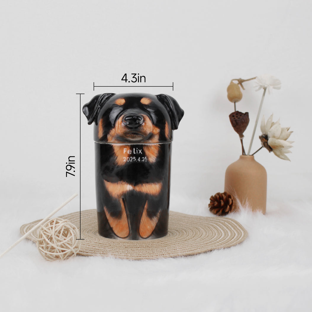 Custom ceramic dog urn