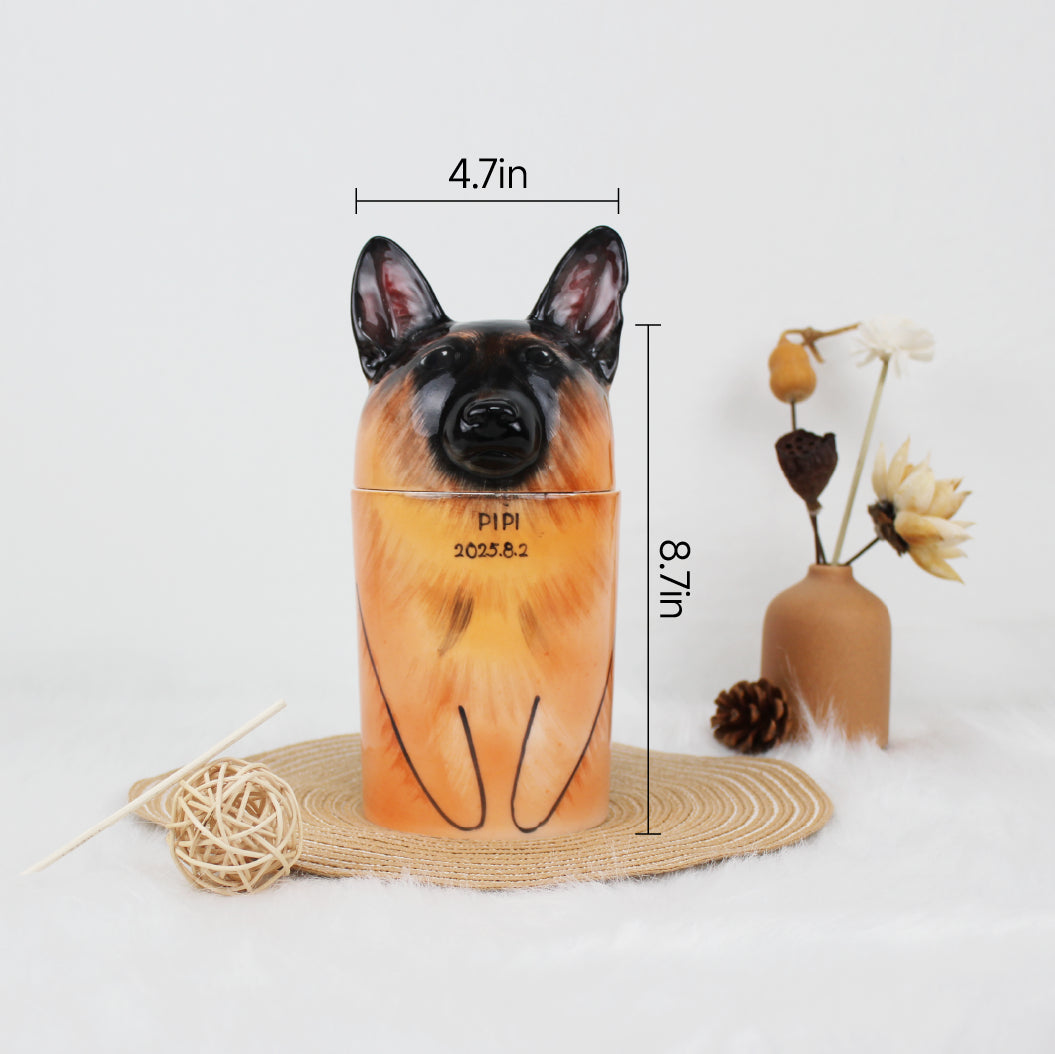 Premium ceramic dog urn