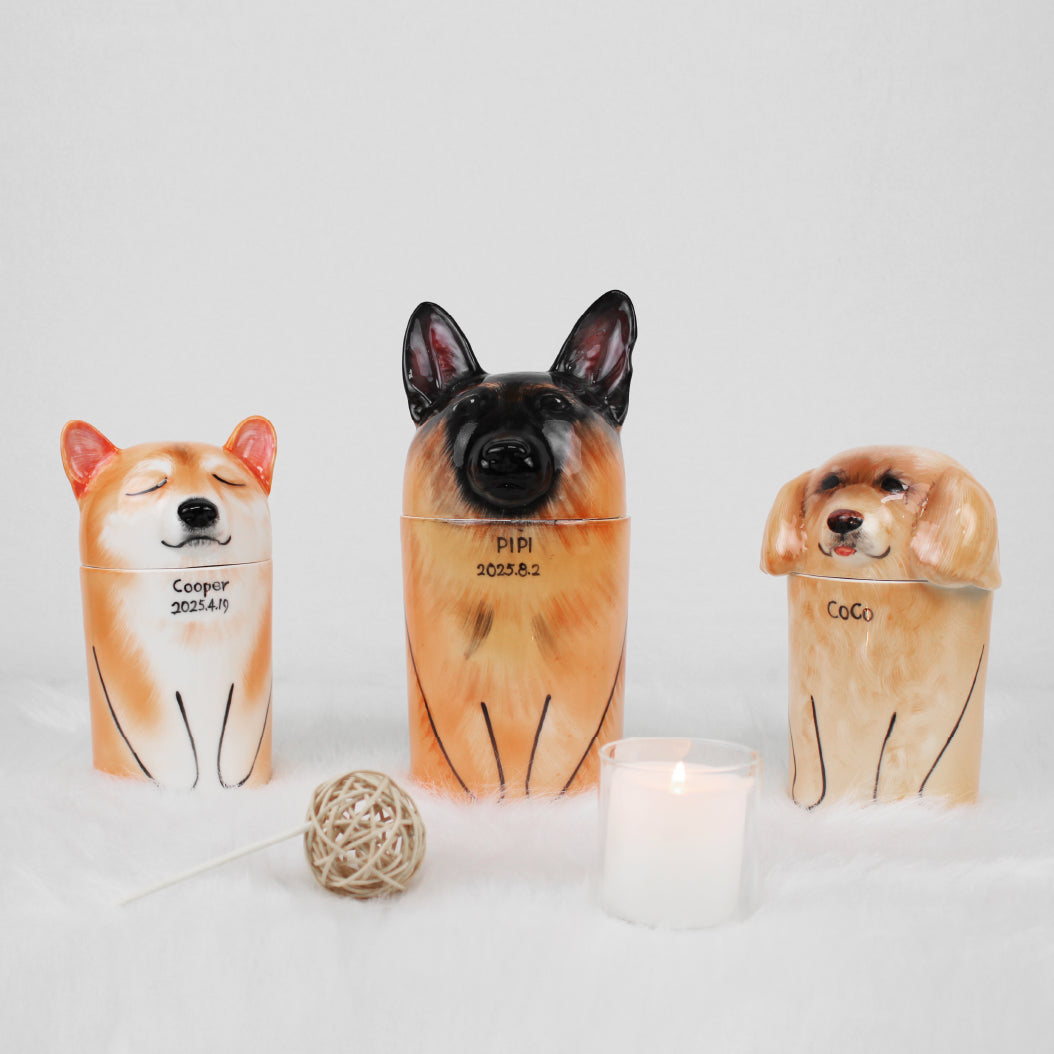 Keepsake urn for dog ashes