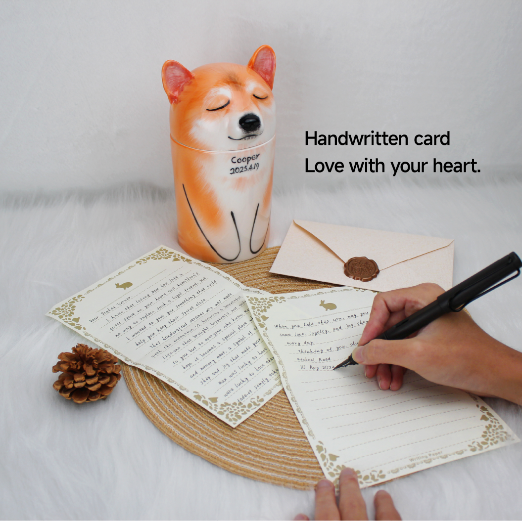 Custom portrait dog urn