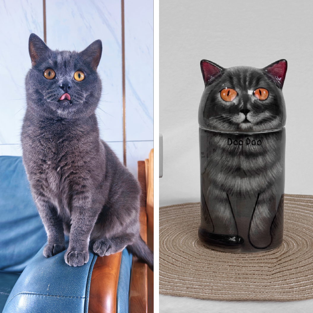 Keepsake urn for cat ashes