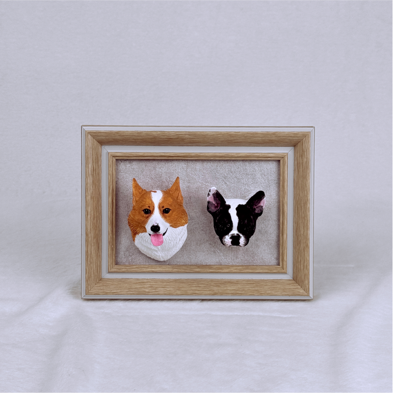 unique custom pet plaster photo frame keepsake
