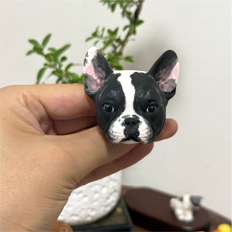 pet with custom plaster refrigerator magnet keepsake